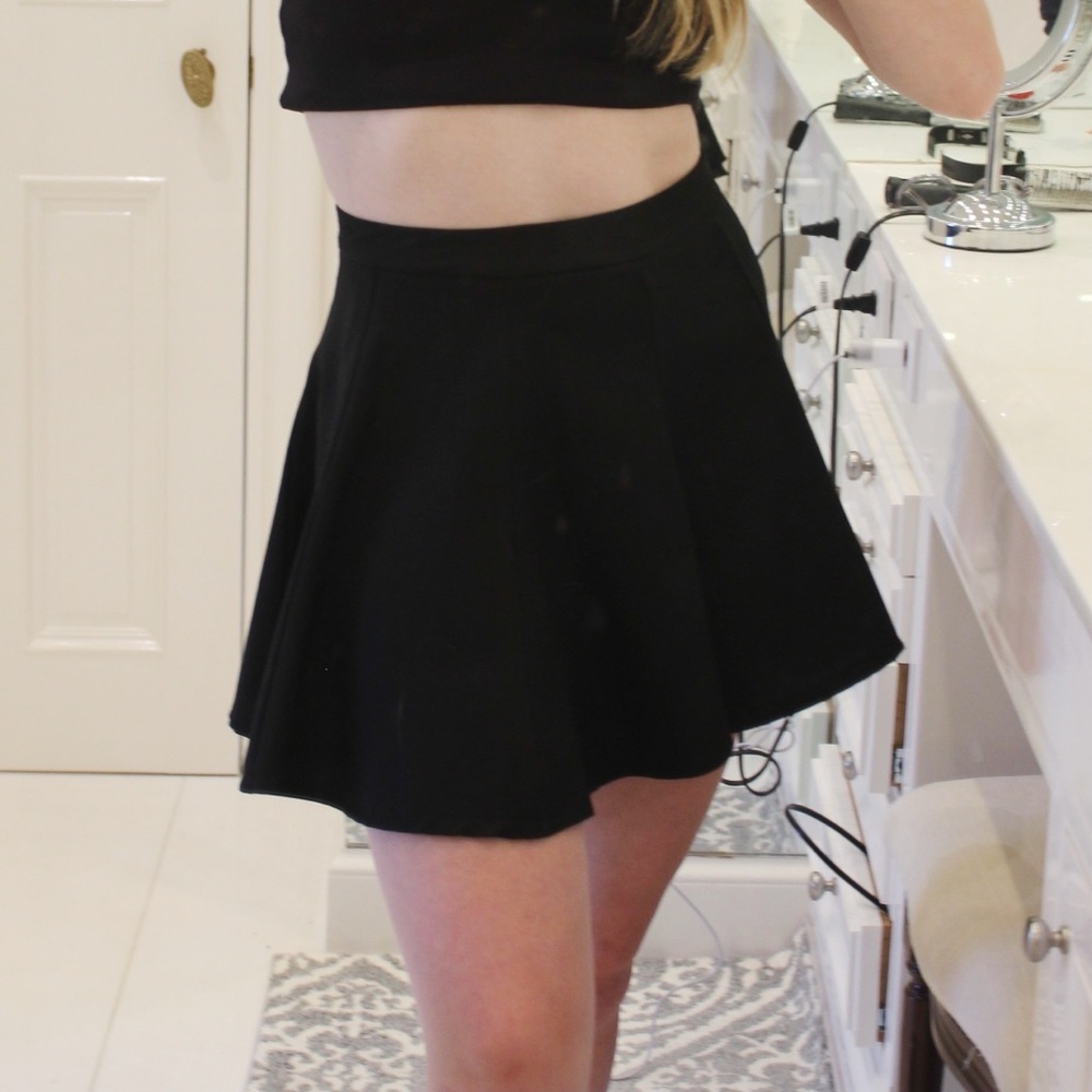 Nordstrom Black Skater Skirt